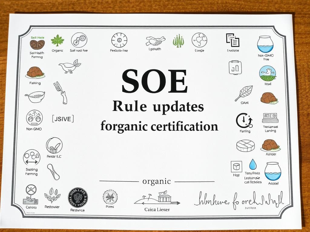 SOE Rule updates for organic certification