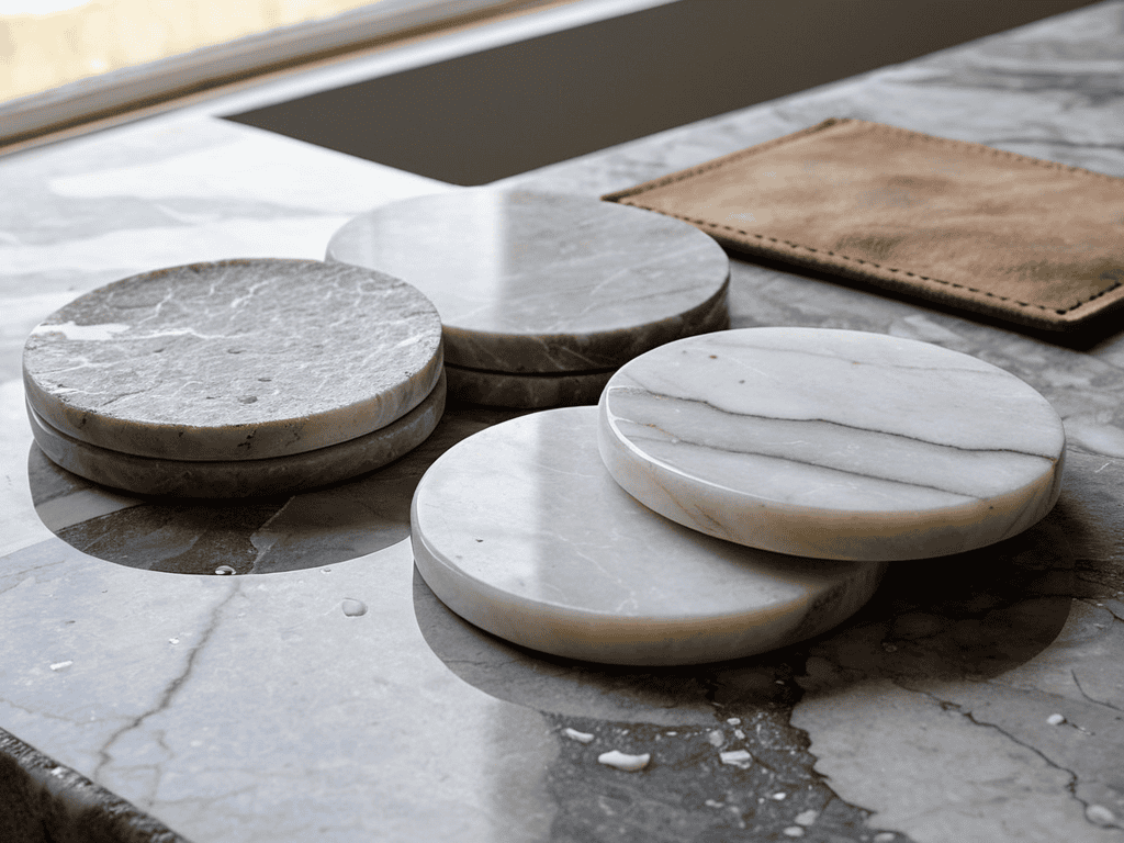 Tumbled Marble Coasters