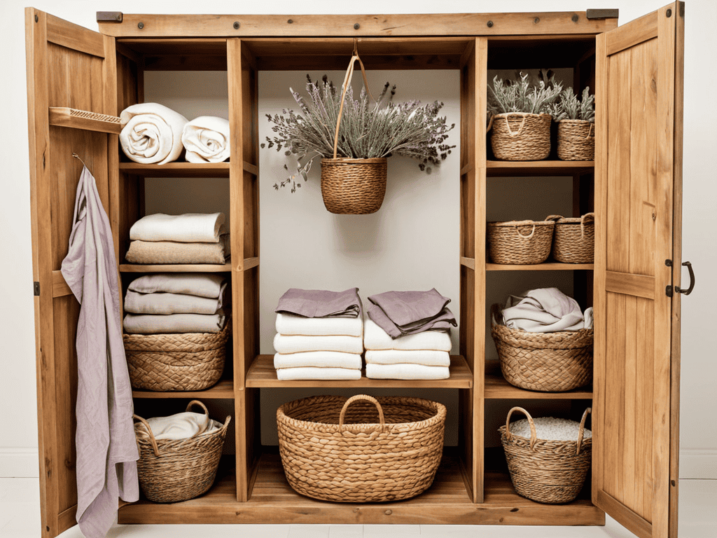 Weaving Serenity linen closet