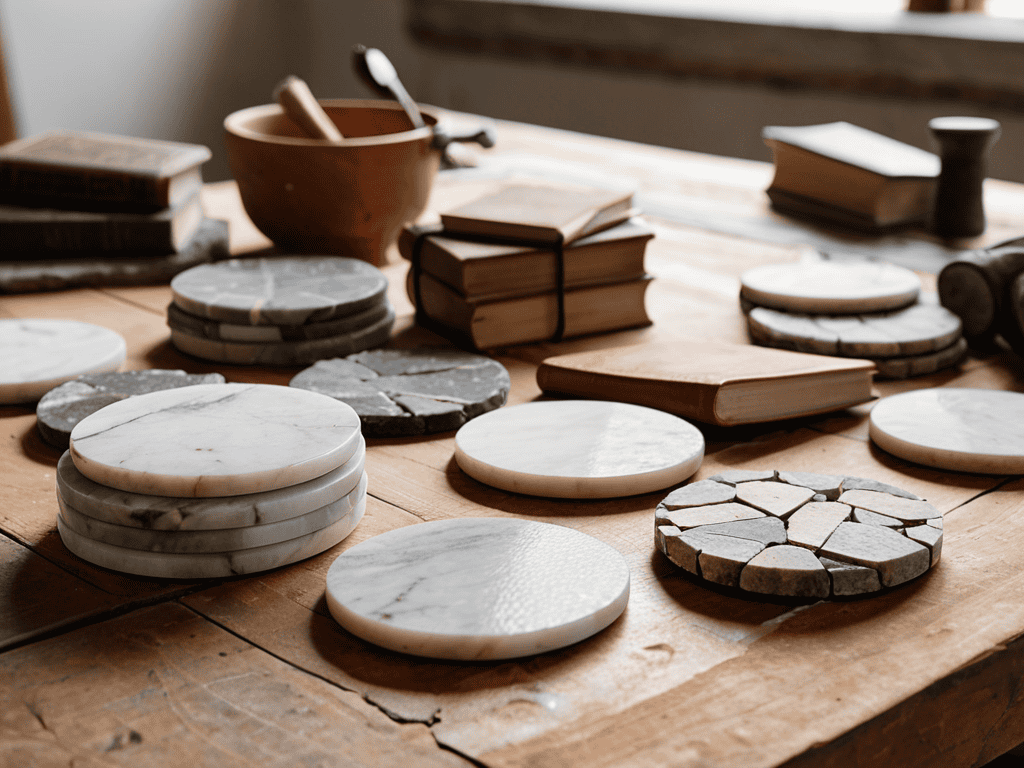 Making Tumbled Marble Coasters