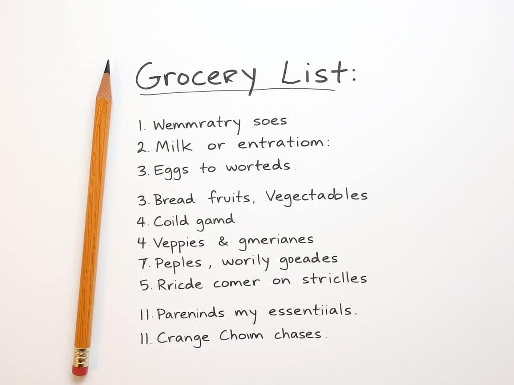 grocery list