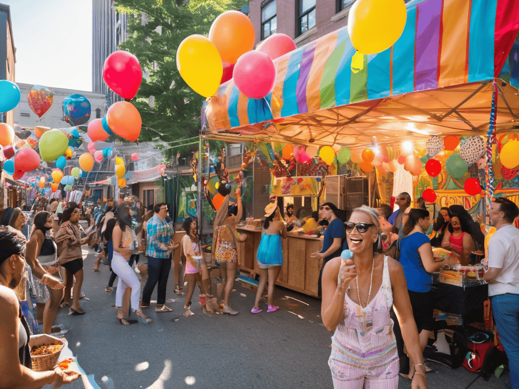 Block party aesthetic tips together