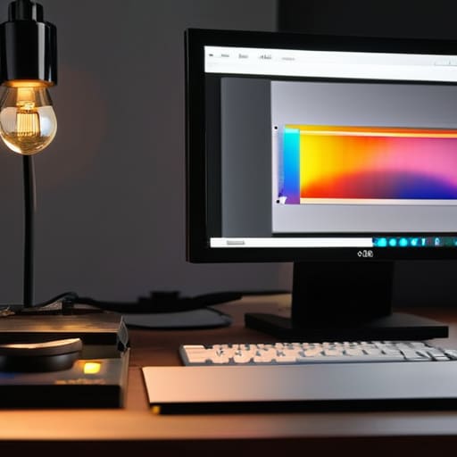 High-CRI Led Workspace Calibration guide photograph.