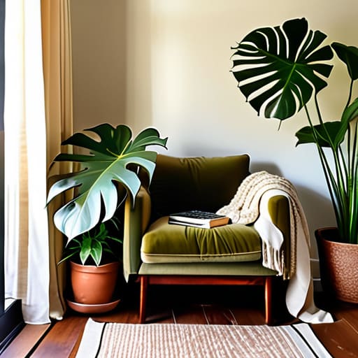 Nurturing a Cozy Reading Nook Setup With Nature