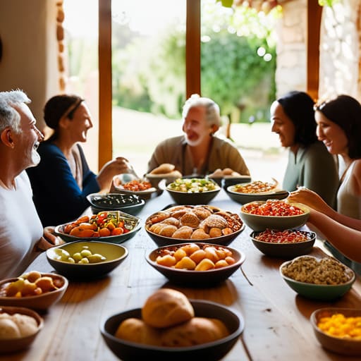 How shared meals build friendships at tables.