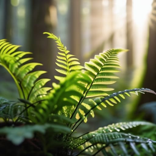 Tending your morning garden with sword ferns.